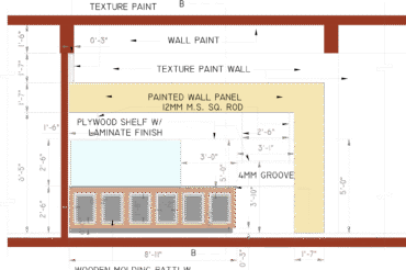 YANKI SIZZLERR_RESTAURANT_BAKERY WALL DETAIL ELEVATION