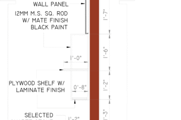 YANKI SIZZLERR_RESTAURANT_BAKERY WALL DETAIL SECTION A-A